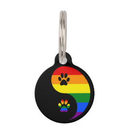 Placa Para Mascotas Orgullo yin-yang