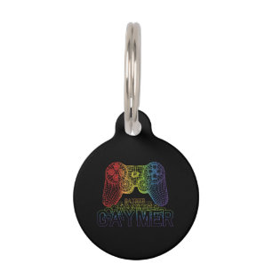 Placa Para Mascotas Orgulloso Gaymer, Gay Pride Gaming