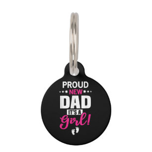 Placa Para Mascotas Orgulloso Nuevo Padre Es Una Niña