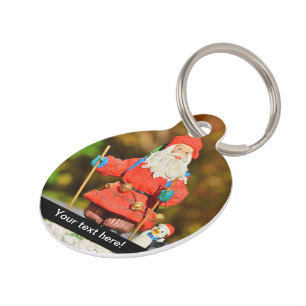 Placa Para Mascotas Ornamento de Santa Claus