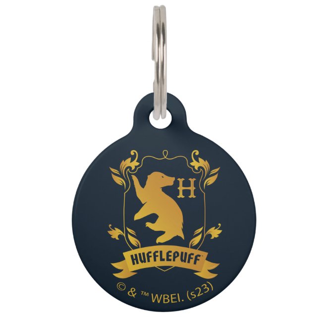 Placa Para Mascotas Ornate HUFFLEPUFF™ House Escudo (Anverso)