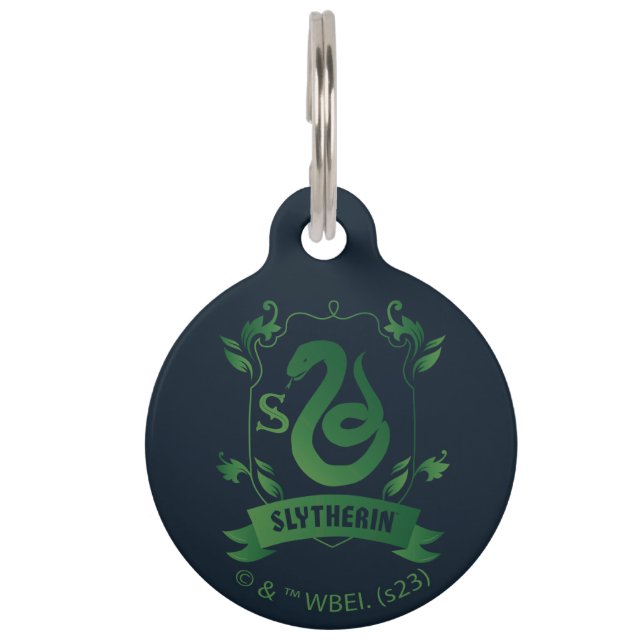 Placa Para Mascotas Ornate SLYTHERIN™ House Escudo (Anverso)