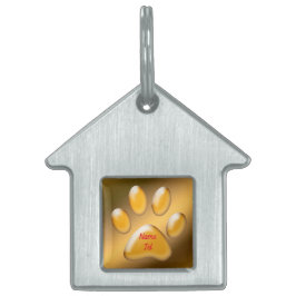 Placa Para Mascotas Oro