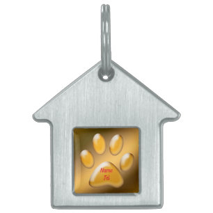 Placa Para Mascotas Oro