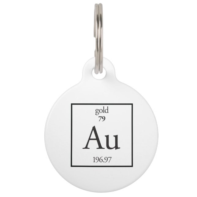 Placa Para Mascotas Oro (Anverso)