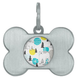 Placa Para Mascotas Oso polar