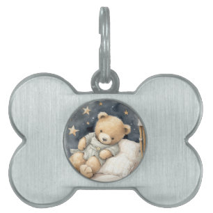 Placa Para Mascotas Oso somnoliento