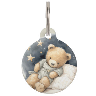 Placa Para Mascotas Oso somnoliento