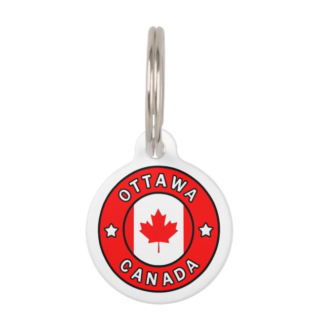 Placa Para Mascotas Ottawa Canada (Anverso)