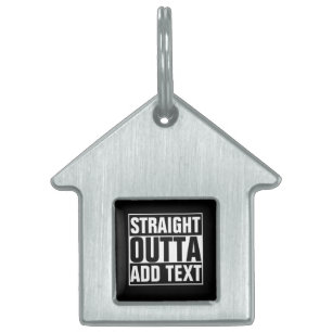 Placa Para Mascotas OUTTA DIRECTA - agrega tu texto aquí/crea el propi