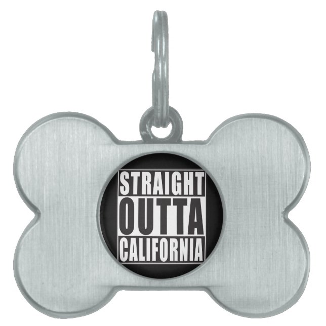 Placa Para Mascotas Outta recto California (Frente)