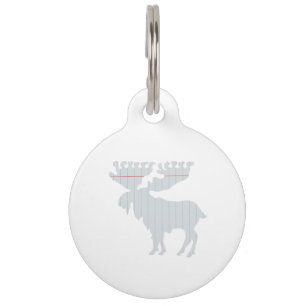 Placa Para Mascotas Página Moose en el bloc de notas - Elegir color d