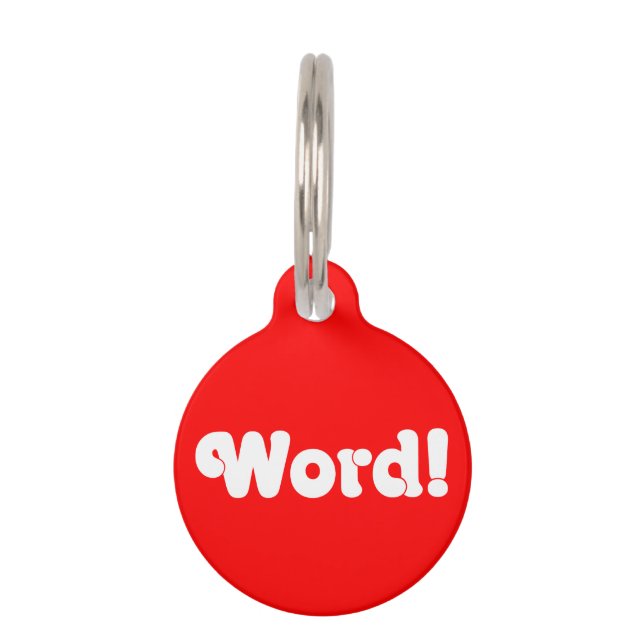 Placa Para Mascotas ¡Palabra! (Anverso)