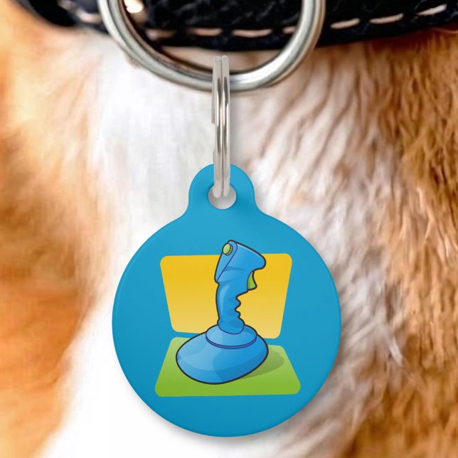 Placa Para Mascotas Palanca de control azul (Subido por el creador)
