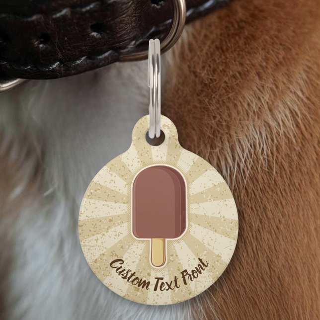 Placa Para Mascotas Paleta de Helado de Chocolate (Subido por el creador)
