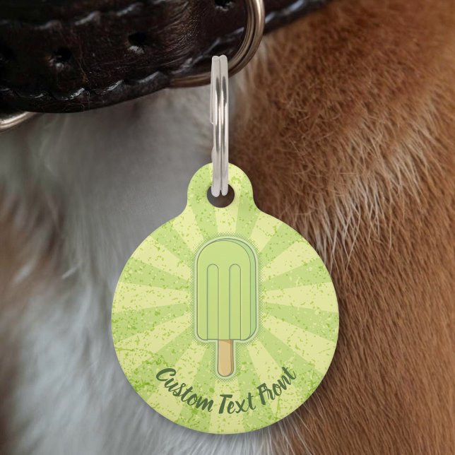 Placa Para Mascotas Paleta de Helado de Lima (Subido por el creador)
