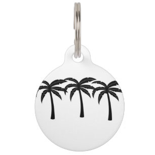 Placa Para Mascotas Palmeras Tropicales