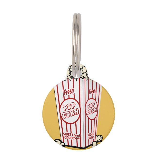 Placa Para Mascotas Palomitas frescas (Anverso)
