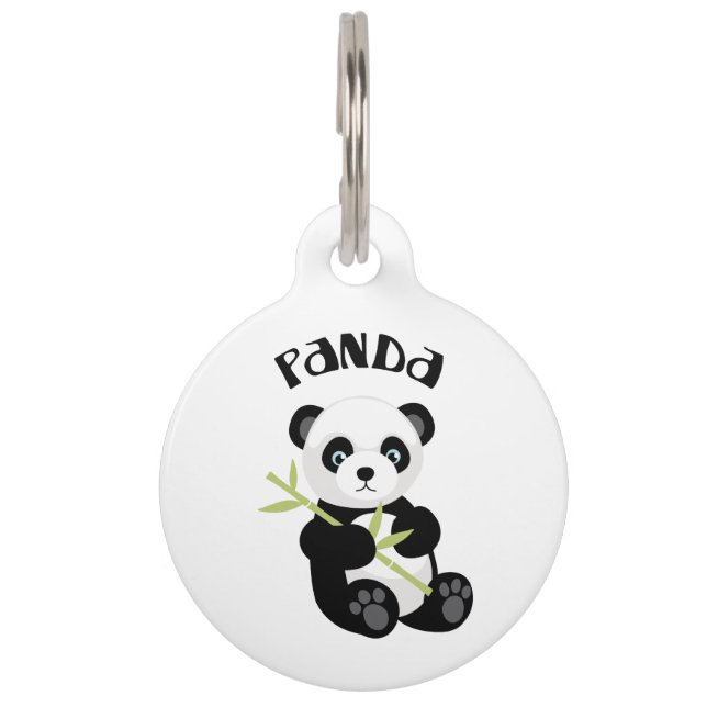 Placa Para Mascotas Panda (Anverso)