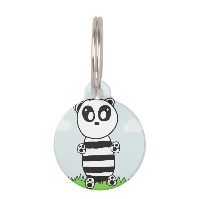 Placa Para Mascotas Panda Kid (Anverso)