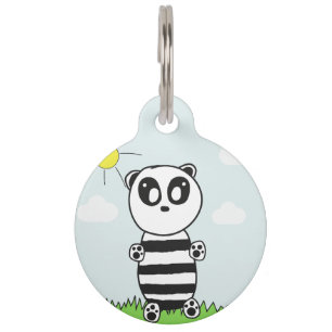 Placa Para Mascotas Panda Kids