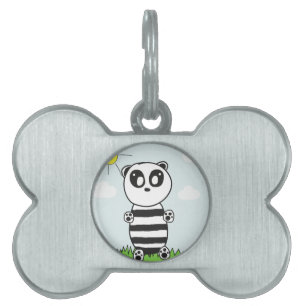 Placa Para Mascotas Panda Kids