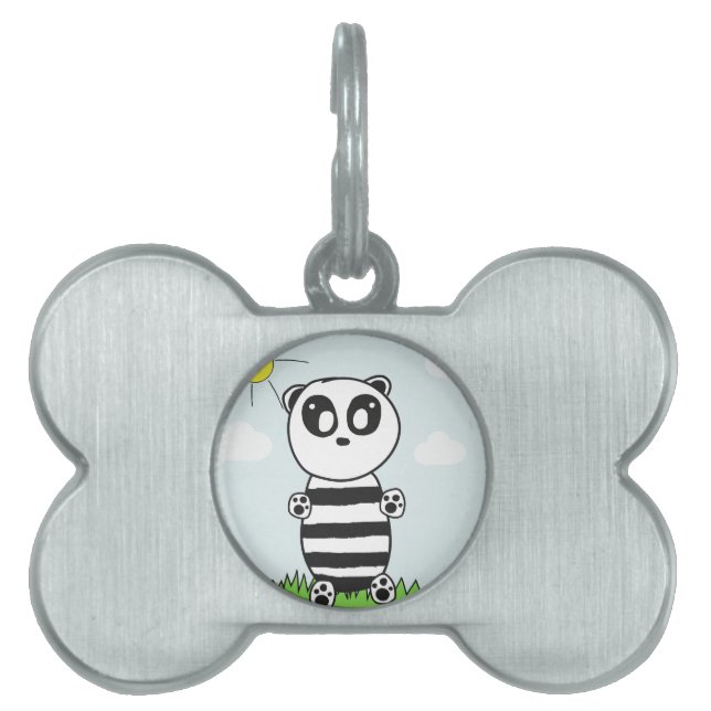 Placa Para Mascotas Panda Kids (Frente)