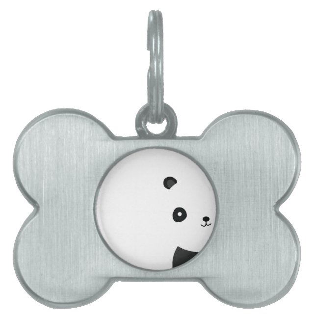 Placa Para Mascotas Panda pacífico (Frente)
