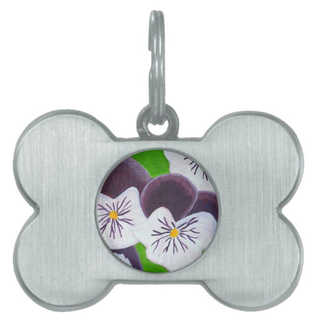 Placa Para Mascotas Pansies (Frente)