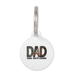 Placa Para Mascotas Papá - el hombre el mito la leyenda papá; padre; g
