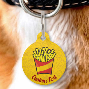 Placa Para Mascotas Papas fritas