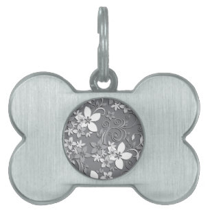 Placa Para Mascotas Papel de pared de flores 2