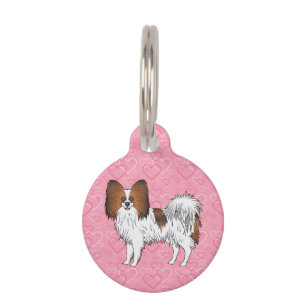 Placa Para Mascotas Papillon Sable Rojo Perro De Dibujos Animados Lind