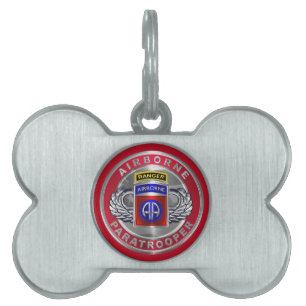 Placa Para Mascotas Paracaidista de la 82.ª División Aerotransportada