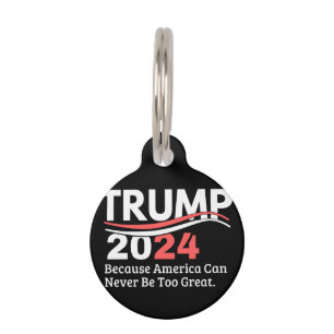 Placa Para Mascotas parachoque de trump 2024