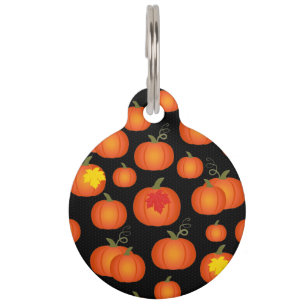 Placa Para Mascotas Parche de calabaza