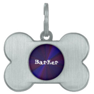 Placa Para Mascotas Parche de degradado circular de azul a púrpura