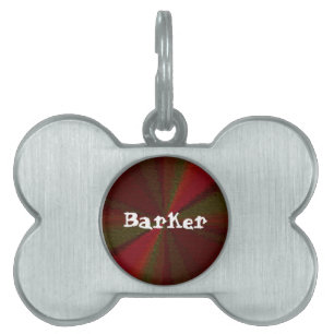 Placa Para Mascotas Parche de gradiente circular rojo a verde