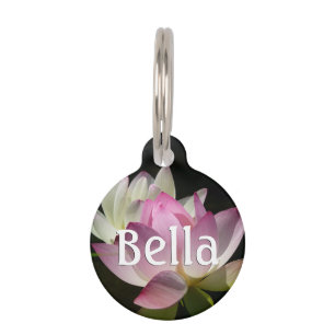 Placa Para Mascotas Pareja de flores de Lotus II