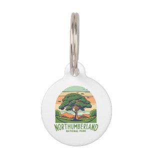 Placa Para Mascotas Parque nacional Northumberland Sycamore Gap Tree E
