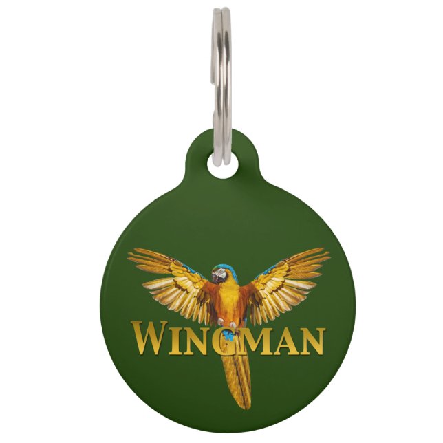 Placa Para Mascotas Parrot Wingman (Anverso)