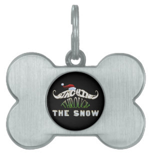 Placa Para Mascotas Pasar por la nieve