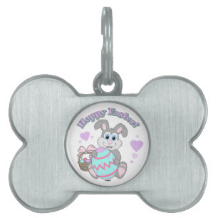Placa Para Mascotas ¡Pascua Adorable! Conejo de Pascua
