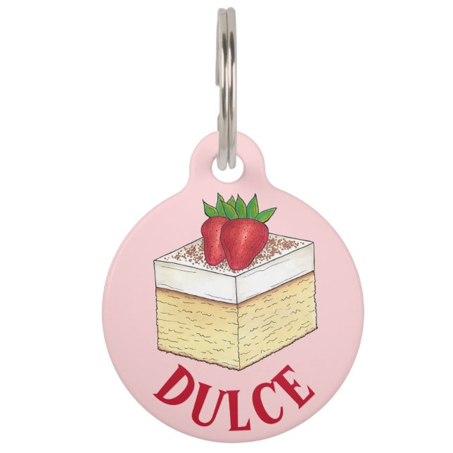 Placa Para Mascotas Pastel mexicano de Tres Leches (Anverso)