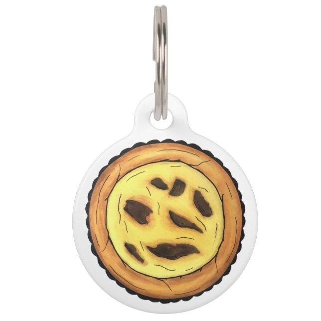 Placa Para Mascotas Pastel Pastéis de Nata (Anverso)