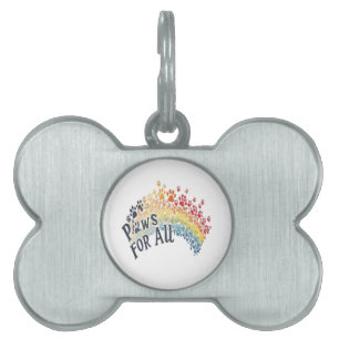 Placa Para Mascotas Patas para Todos: Unidad de Huella de Pata Arcoíri