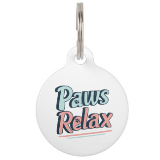 Placa Para Mascotas Patas Relajan