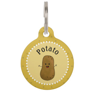 Placa Para Mascotas Patata Personalizada Feliz