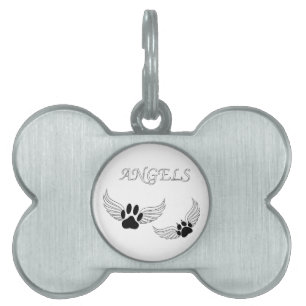 Placa Para Mascotas Patitas de mascotas angelicales