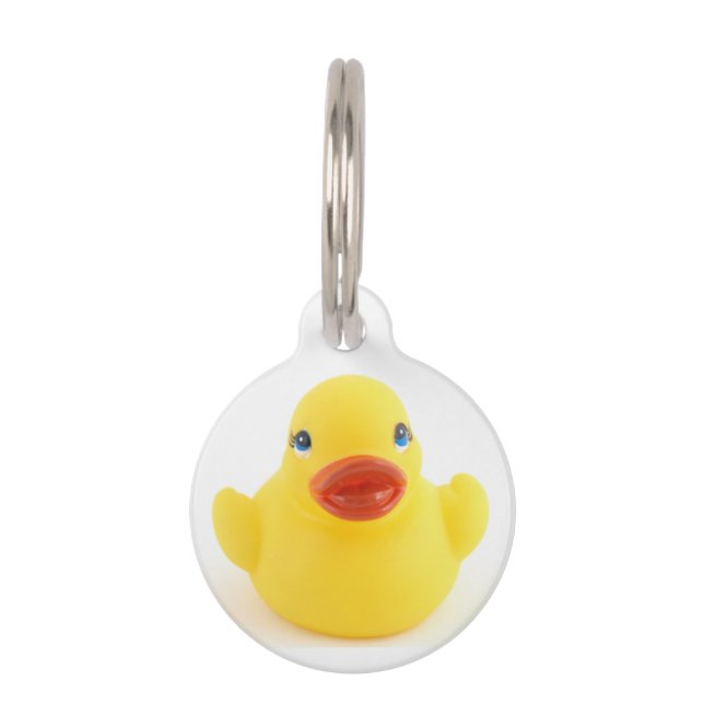 Placa Para Mascotas Patos de goma amarillos (Anverso)